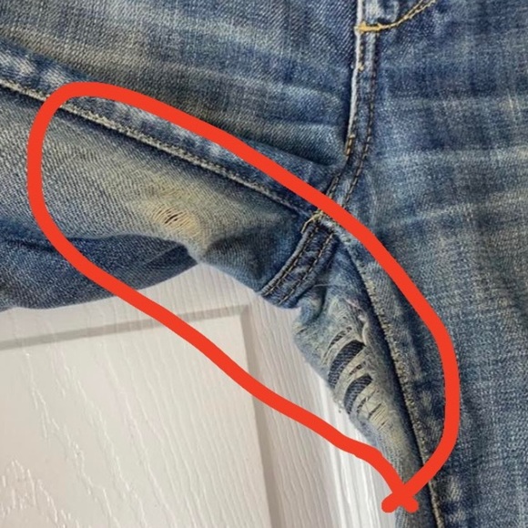 Flawed Joes jeans cotton dark wash boot cut wide leg bell bottoms low rise W 25 - Picture 14 of 16